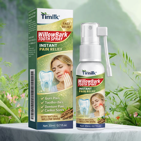 Spray dental Timilk® con aroma a corteza de sauce.