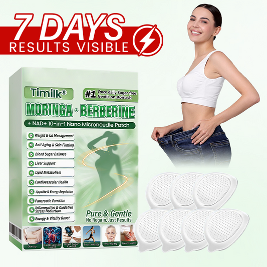 Parche De Microagujas Timilk® Moringa · Berberina + NAD+ 10 en 1 - (Pack x30)