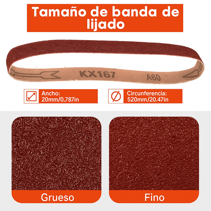 🔧 1 Adaptador de Lijadora de Banda ProFitGear™ + 20 Lijas Intercambiables