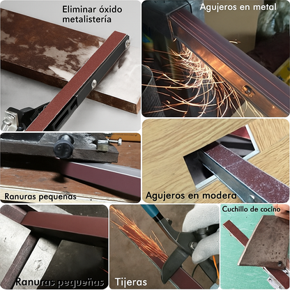 🔧 1 Adaptador de Lijadora de Banda ProFitGear™ + 20 Lijas Intercambiables