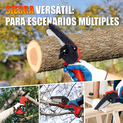 PowerCut™ – Mini Motosierra Inalámbrica 4” Portátil, Potente y de Una Sola Mano