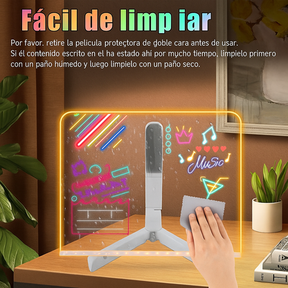 LightScript™ – Tablero LED Montessori Creativo Reescribible con Luz RGB