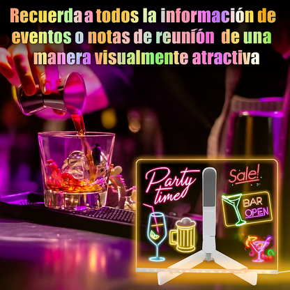 LightScript™ – Tablero LED Montessori Creativo Reescribible con Luz RGB
