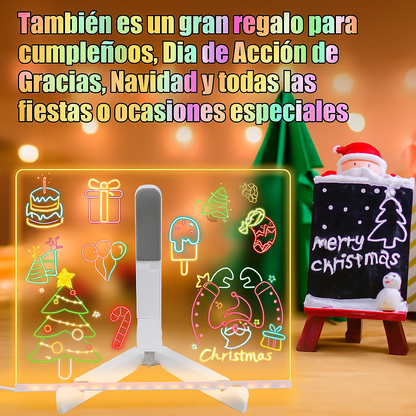 LightScript™ – Tablero LED Montessori Creativo Reescribible con Luz RGB