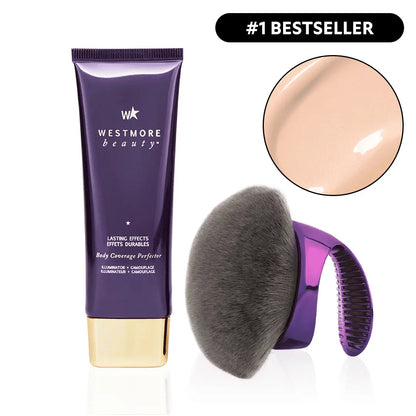 Westmore Coverage Perfector - Maquillaje corporal impecable, corrector para cicatrices, manchas, venas, tatuajes y más mezcla cosmética