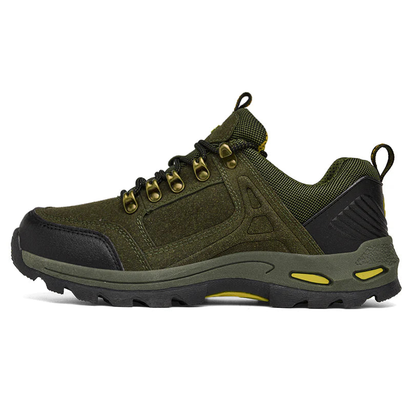 Wide Fit - Zapatos de senderismo y trabajo antideslizantes para hombre, horma ancha, soporte para el arco del pie, acolchados.
