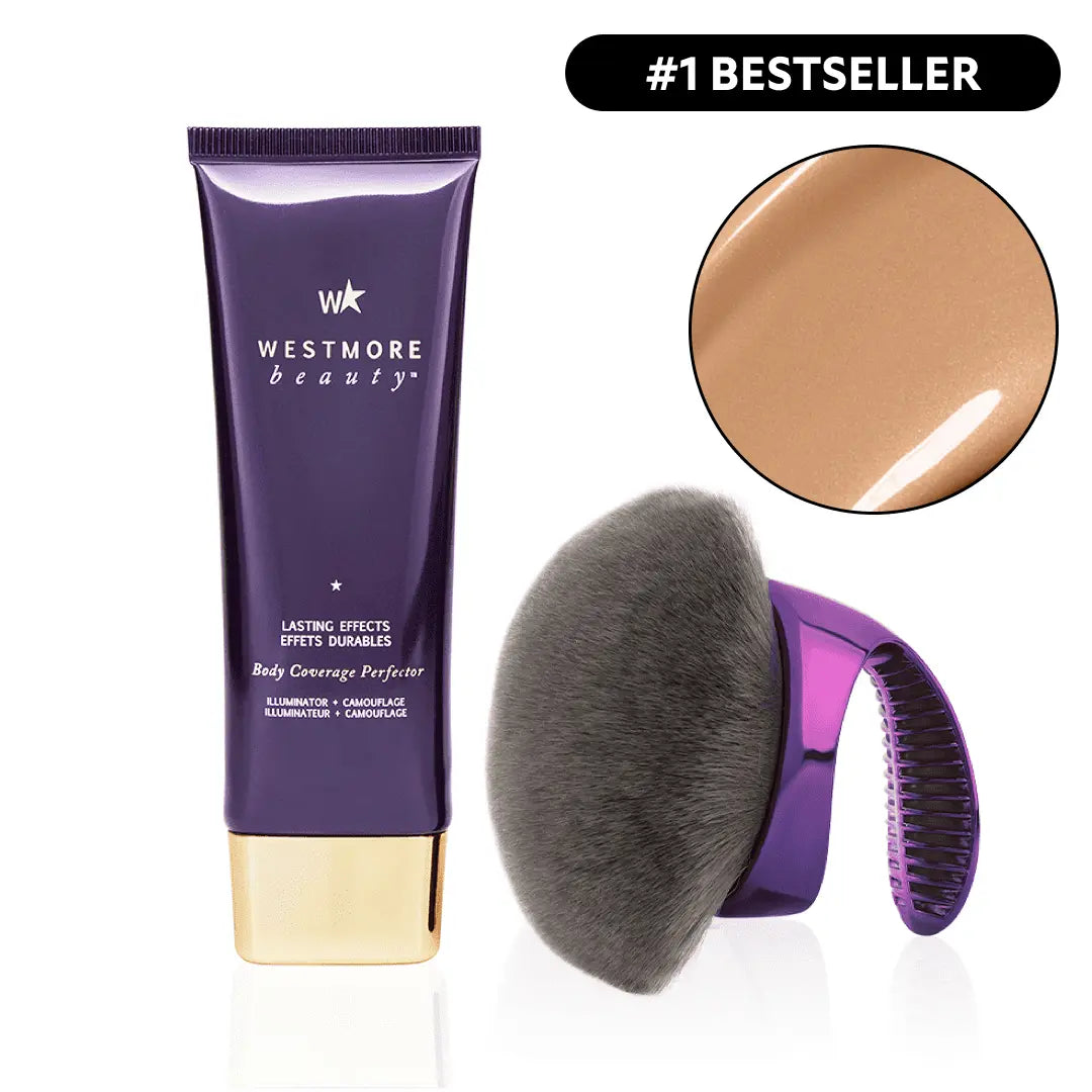 Westmore Coverage Perfector - Maquillaje corporal impecable, corrector para cicatrices, manchas, venas, tatuajes y más mezcla cosmética