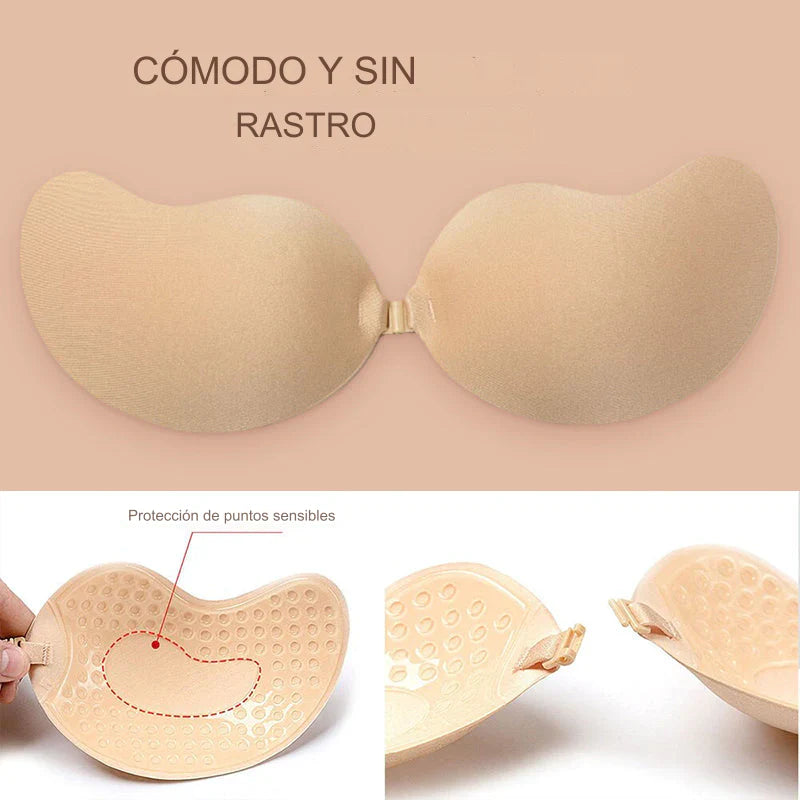 Sujetador Push Up Invisible Sin Tirantes y Adhesivo