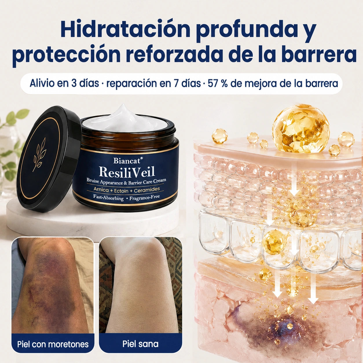 ResiliVeil - Crema protectora para el cuidado de la apariencia de los moretones