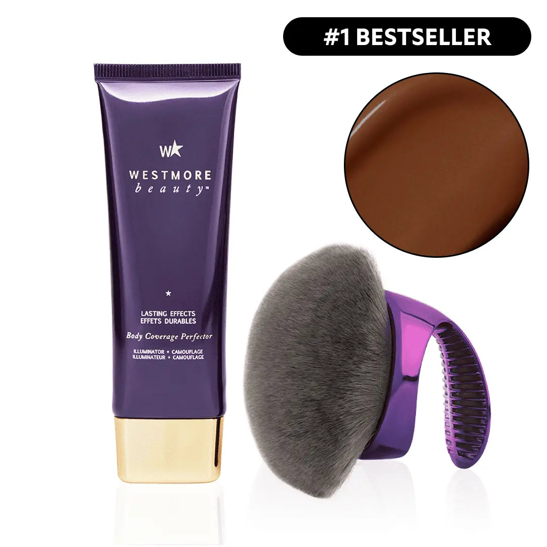 Westmore Coverage Perfector - Maquillaje corporal impecable, corrector para cicatrices, manchas, venas, tatuajes y más mezcla cosmética