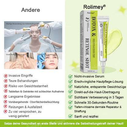 ✨✅Recupera una piel joven ahora 💫Rolimey® Botox & Vita-A Retinol Shot Crema reafirmante antiarrugas