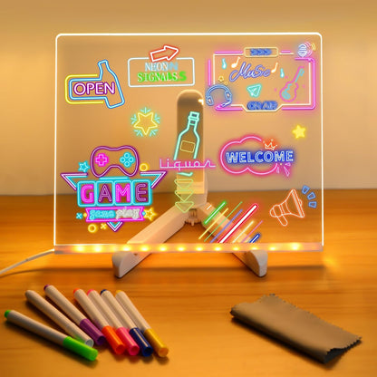 LightScript™ – Tablero LED Montessori Creativo Reescribible con Luz RGB