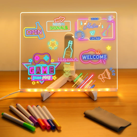 LightScript™ – Tablero LED Montessori Creativo Reescribible con Luz RGB