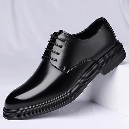 Imperium Black™ – Zapato de cuero ortopédico clásico