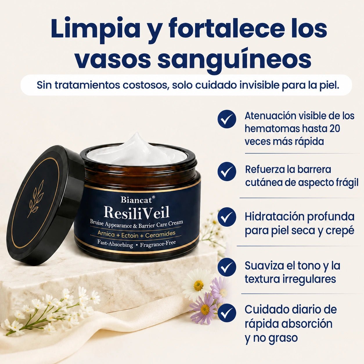 ResiliVeil - Crema protectora para el cuidado de la apariencia de los moretones
