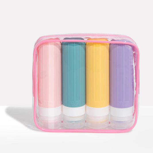 KIT x4 botellas de viaje portatiles (90 ml CDU)