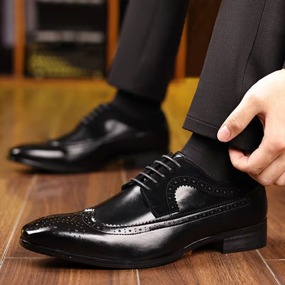 Zapatos Oxford Wingtip™ – Elegancia Atemporal para Hombres Exigentes