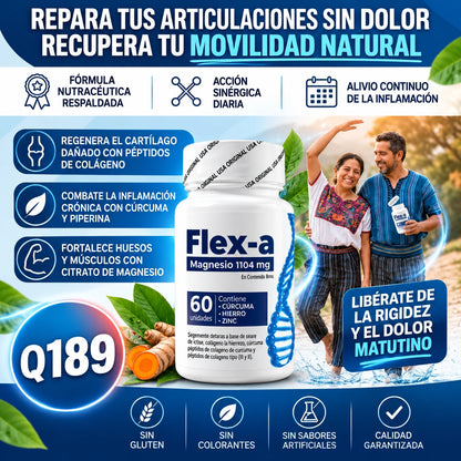 FLEX-a - Recupera Tus Articulaciones Sin Dolor ( 60 UND ) RECUPERA TU MOVILIDAD NATURAL