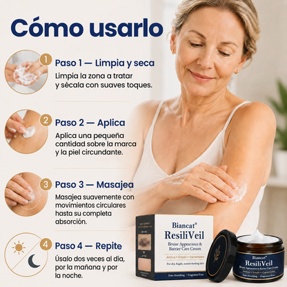 ResiliVeil - Crema protectora para el cuidado de la apariencia de los moretones