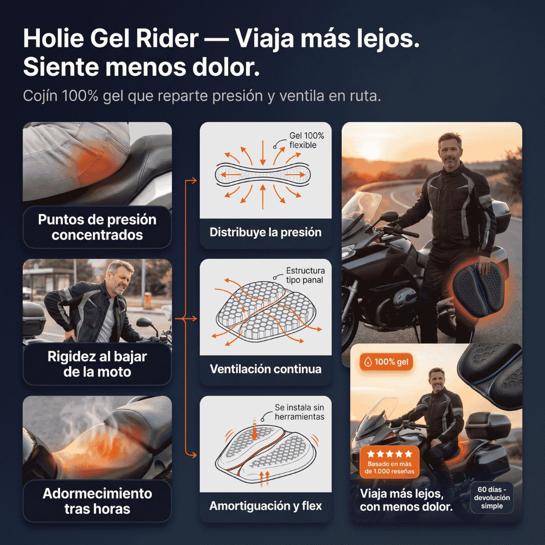 Cojín Holie 100% Gel Rider