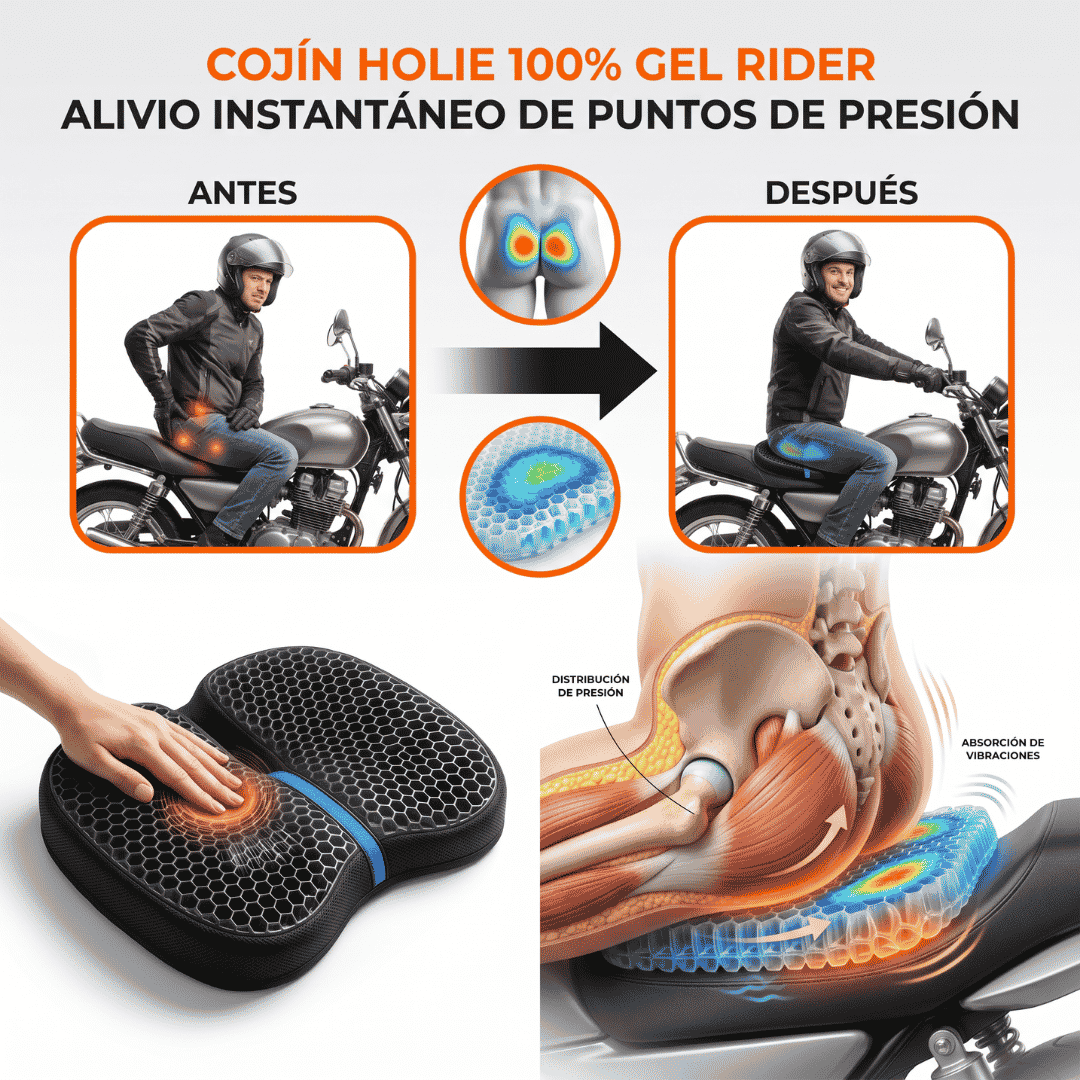 Cojín Holie 100% Gel Rider