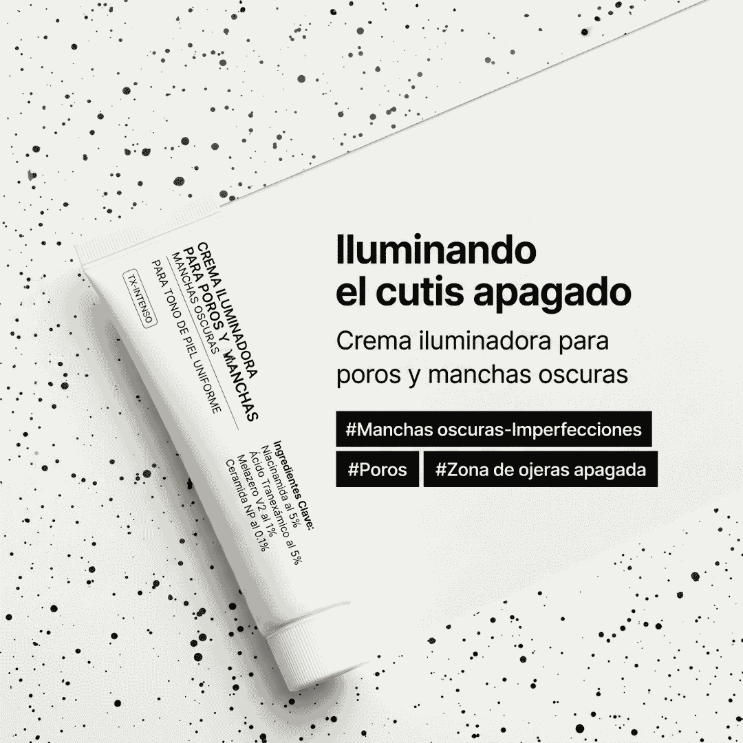 Crema aclaradora de poros y manchas oscuras
