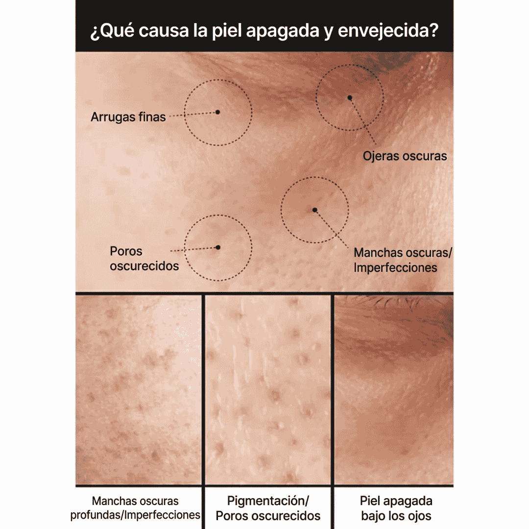 Crema aclaradora de poros y manchas oscuras