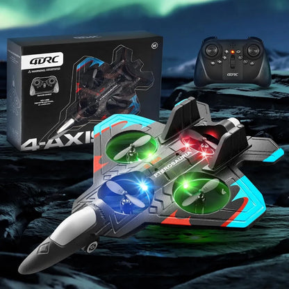 AeroStorm X7 - ✈️ Avión Drone Con Giros 360° Y Luces LED A Control Remoto 🎮