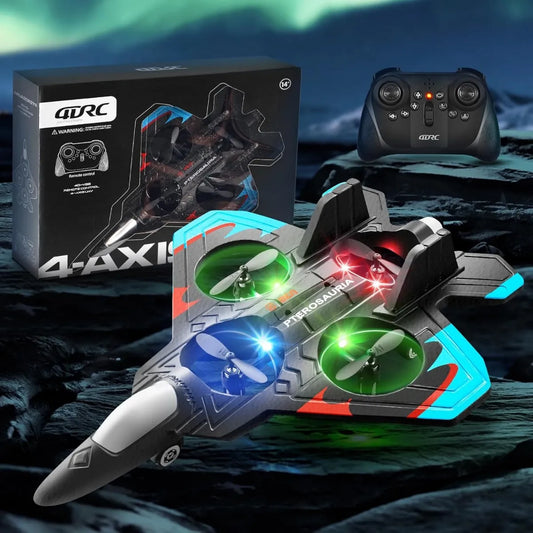 AeroStorm X7 - ✈️ Avión Drone Con Giros 360° Y Luces LED A Control Remoto 🎮