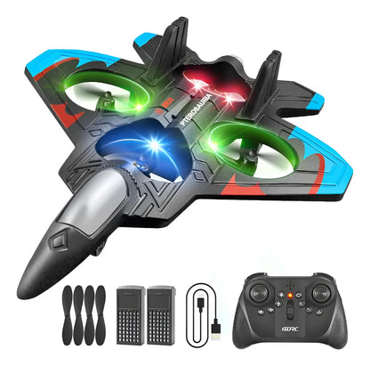 AeroStorm X7 - ✈️ Avión Drone Con Giros 360° Y Luces LED A Control Remoto 🎮