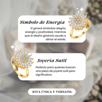 🌻Anillo De Girasol Giratorio🌻