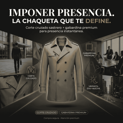 🧥Chaqueta Gabardina Cruzada🧥