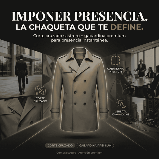🧥Chaqueta Gabardina Cruzada🧥