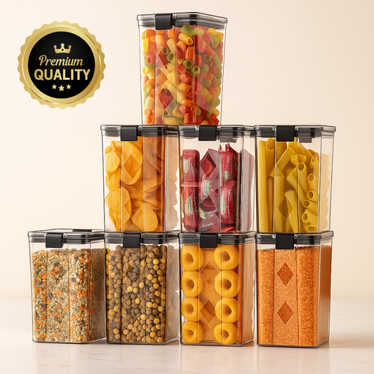 OrganizaFácil™ Set x 6 Contenedores De Alimentos Ultra Resistentes (3 X 1000 ML + 3 X 500 ML)
