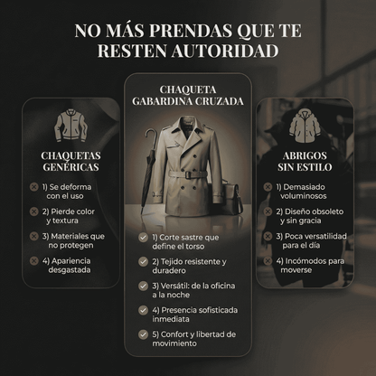 🧥Chaqueta Gabardina Cruzada🧥