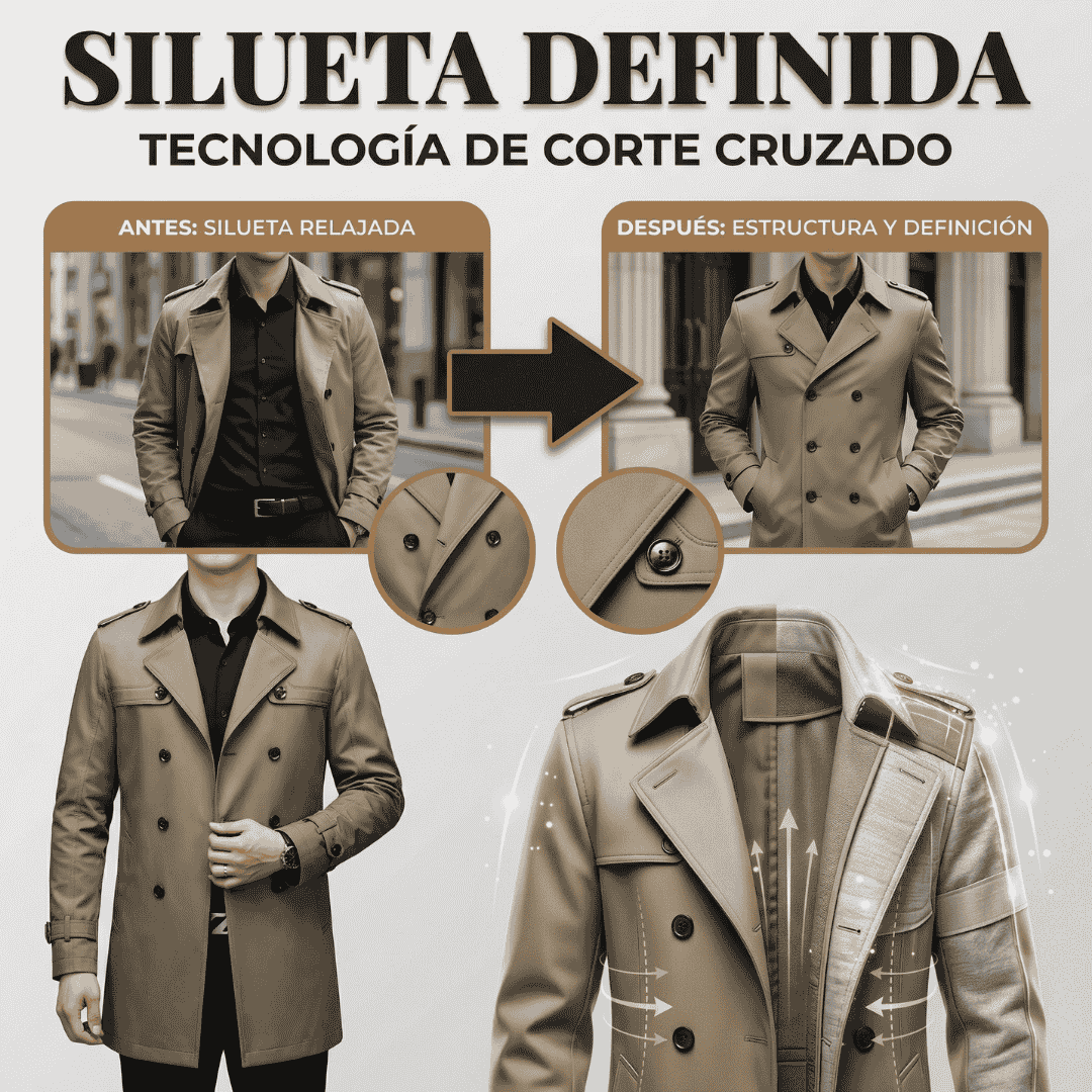 🧥Chaqueta Gabardina Cruzada🧥
