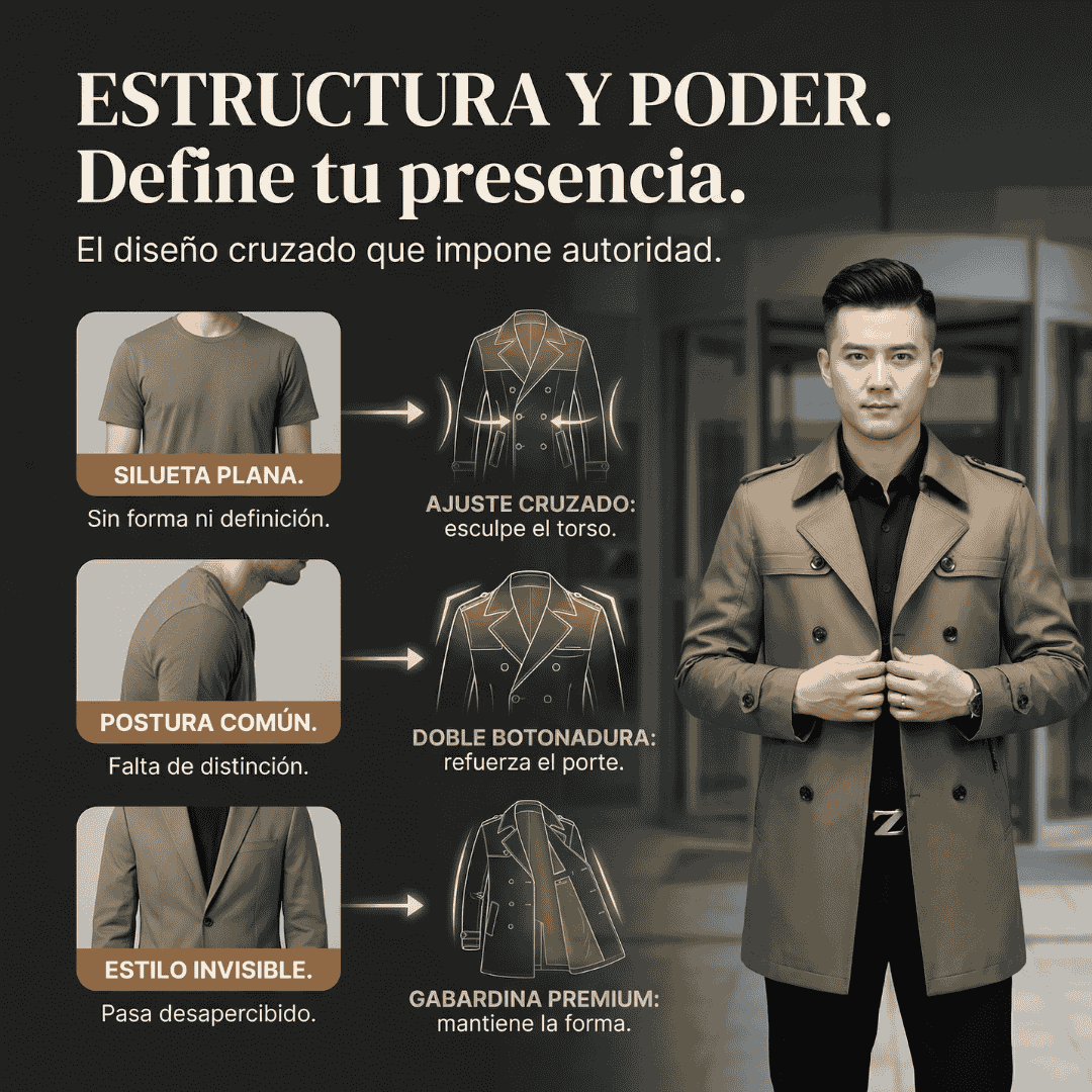 🧥Chaqueta Gabardina Cruzada🧥