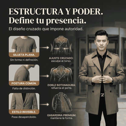 🧥Chaqueta Gabardina Cruzada🧥