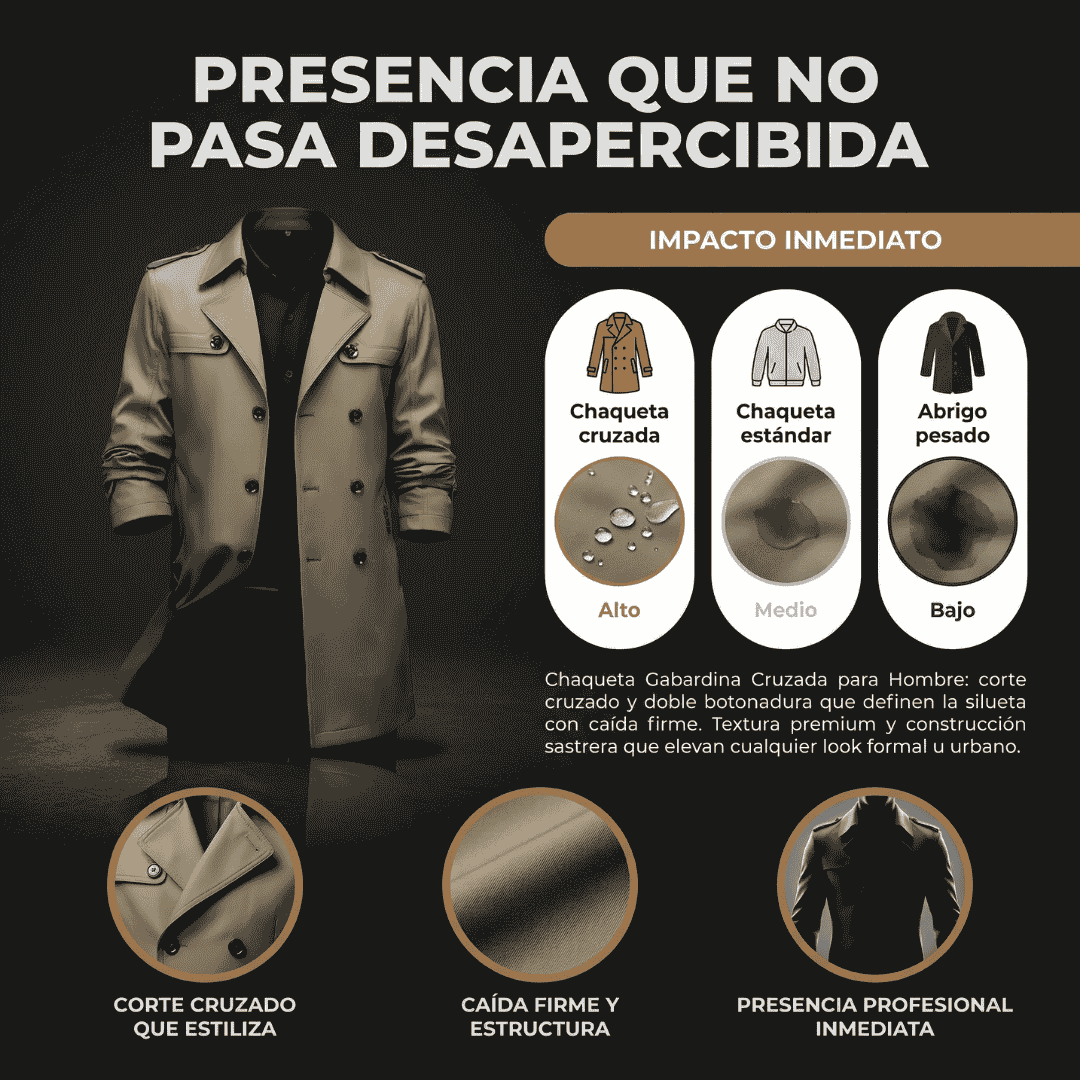 🧥Chaqueta Gabardina Cruzada🧥