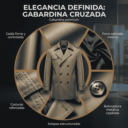 🧥Chaqueta Gabardina Cruzada🧥