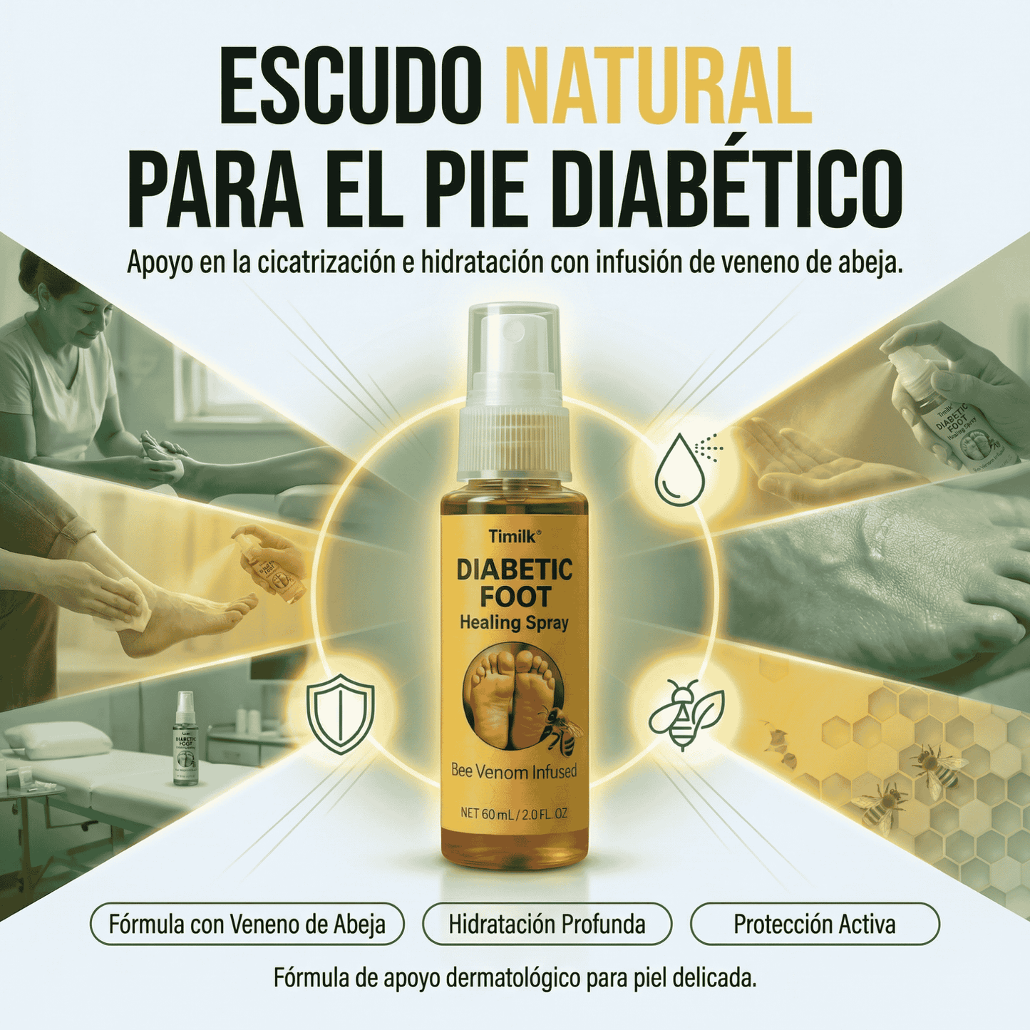 PROMO 2X1 Timilk® Spray Curativo para Pie Diabético - Con Infusión de Veneno de Abeja