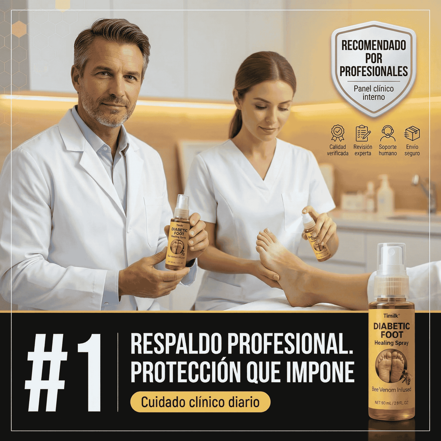 PROMO 2X1 Timilk® Spray Curativo para Pie Diabético - Con Infusión de Veneno de Abeja