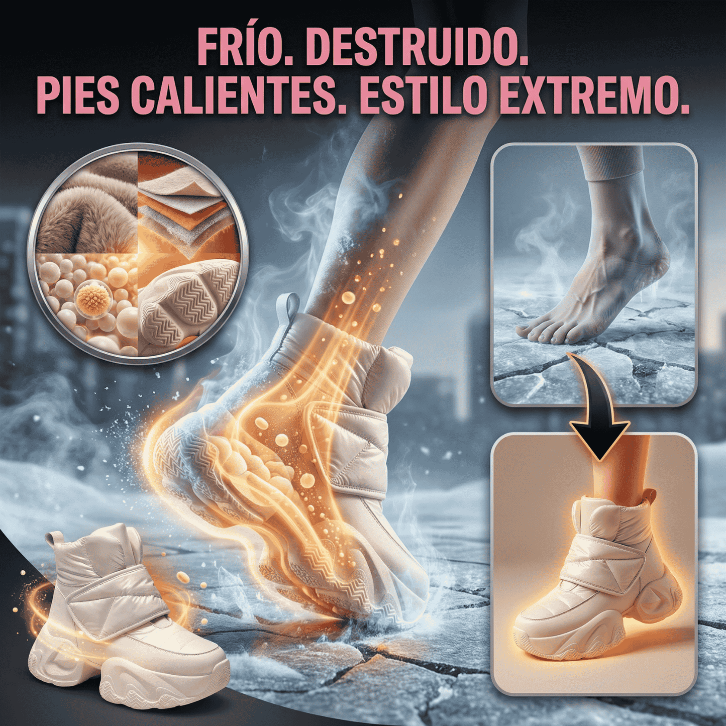 Snow Boots - Botas de terciopelo