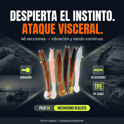 Set x 8 piezas🐟 de cebo señuelo con 46 secciones para pesca