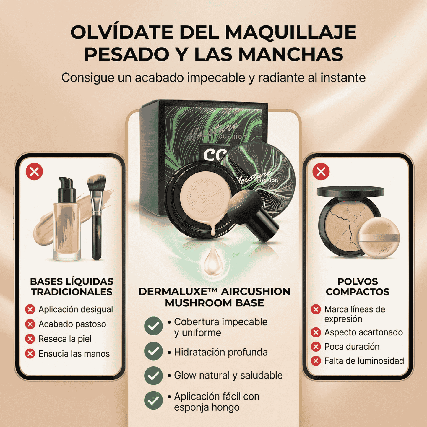 Base de maquillaje moisture - Se adapta a tu tono de piel
