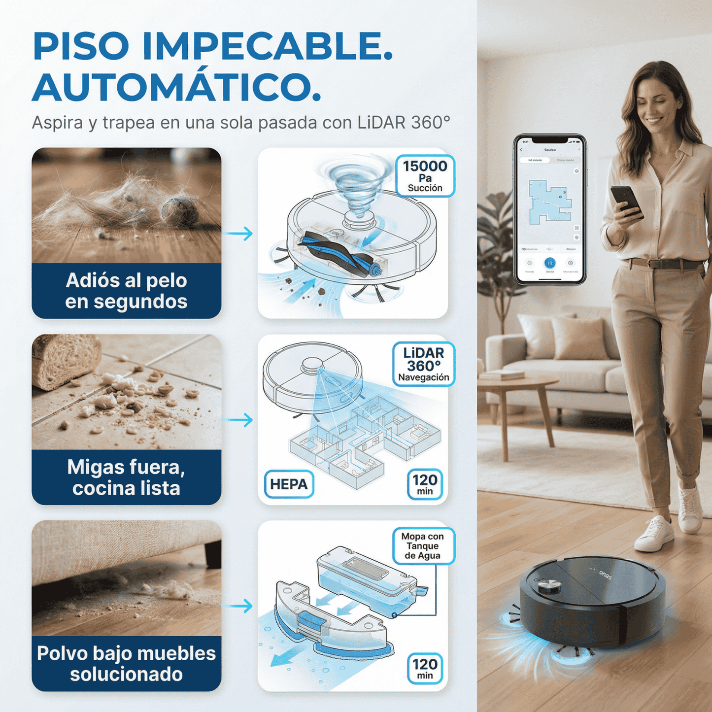 Aspiradora robot Seurico™ - AutoClean Pro Free