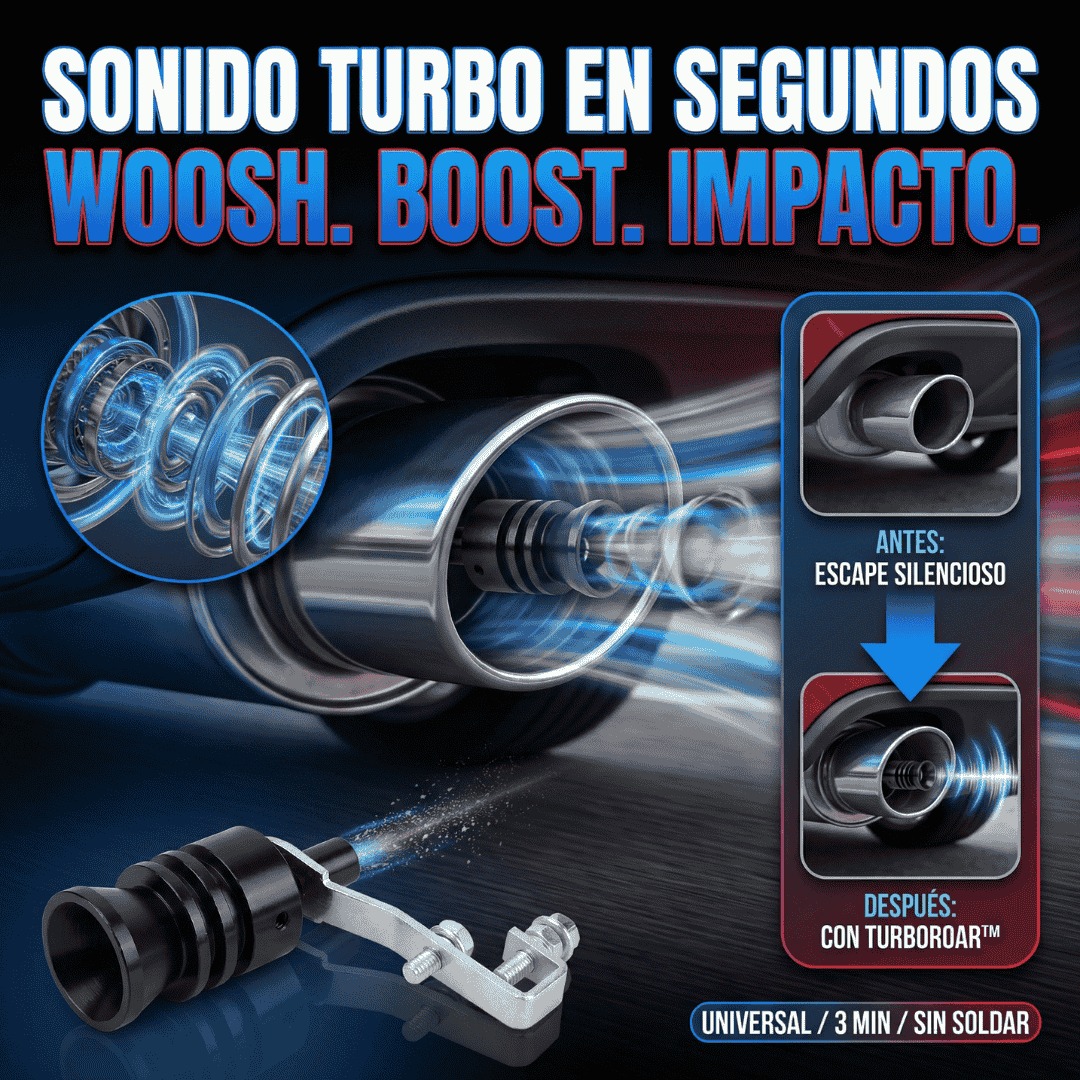 TurboRoar™- Tubo de escape de gran tamaño