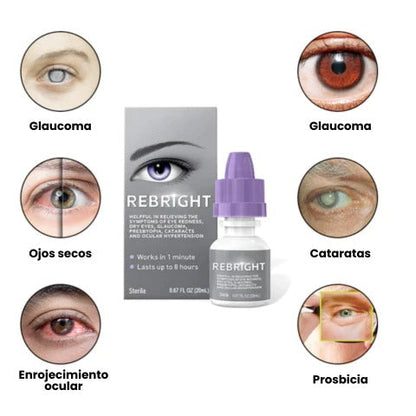 REBRIGHT👁️🎁NAFAZOLINA + HIPROMELOSA + CONDROITINA (Contra el ojo irritado, PREVIENE CEGUERA)