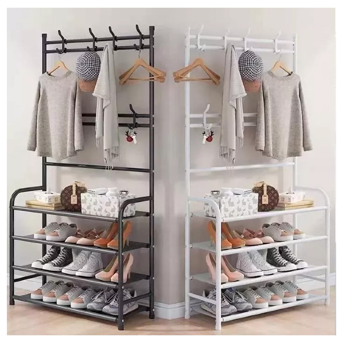 🏠 Organiza tu Casa en 5 Minutos | Mueble 3 en 1: Zapatero, Perchero y Ganchos