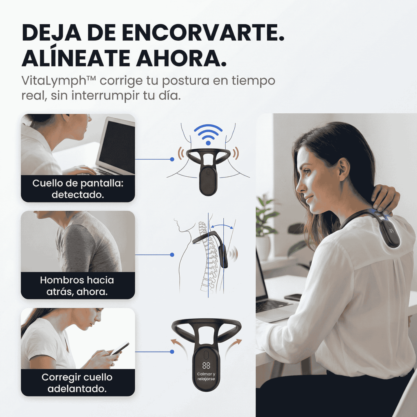 VitaLymph™ - Corrector de postura inteligente